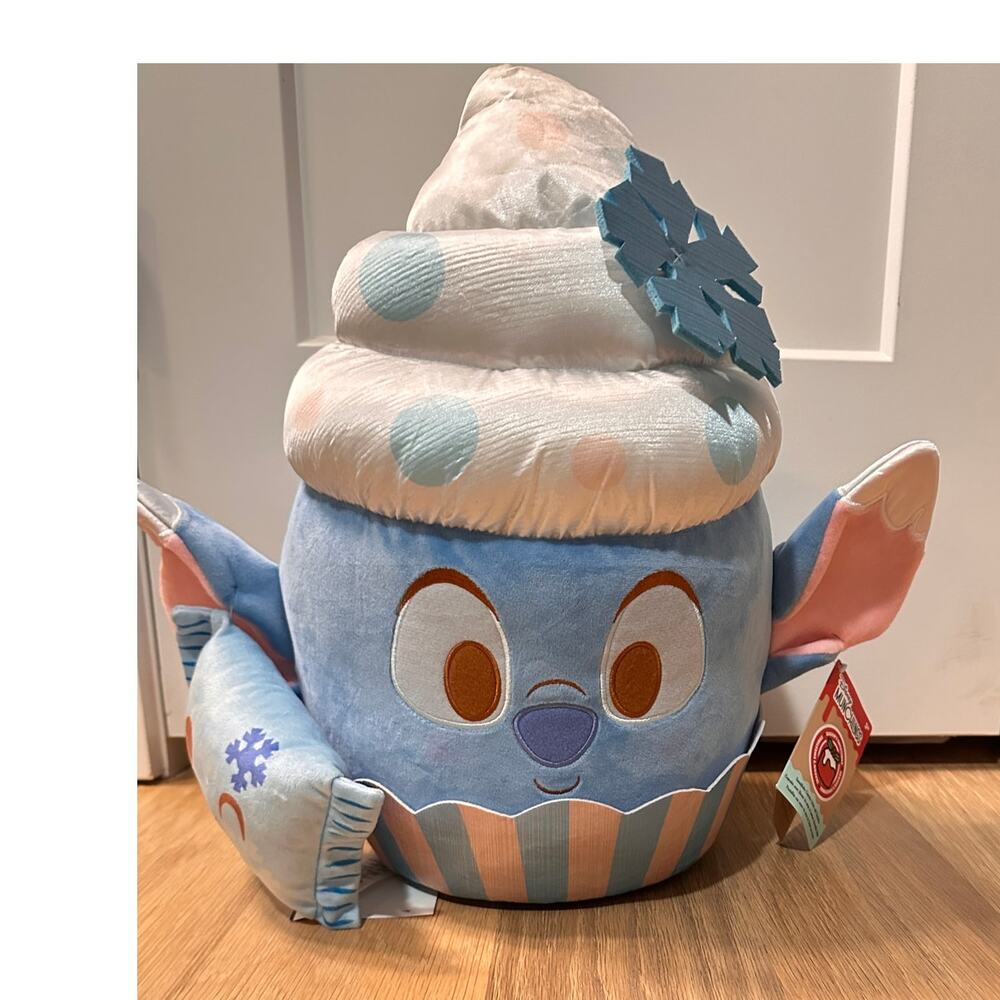 Disney Stitch Snowflake Cupcake Munchlings Season's Sweetings Large Plush